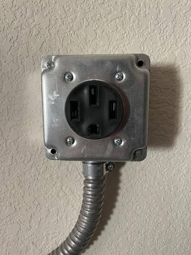 NEMA 14-50 outlet installed for Smart Home Electrical in Pampa